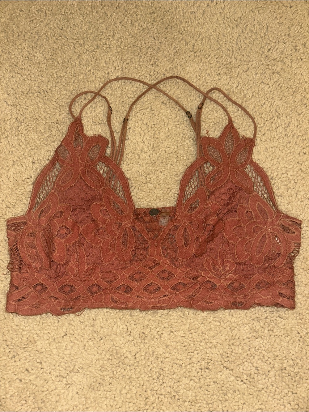 Burnt Orange Free People Adella Bralette